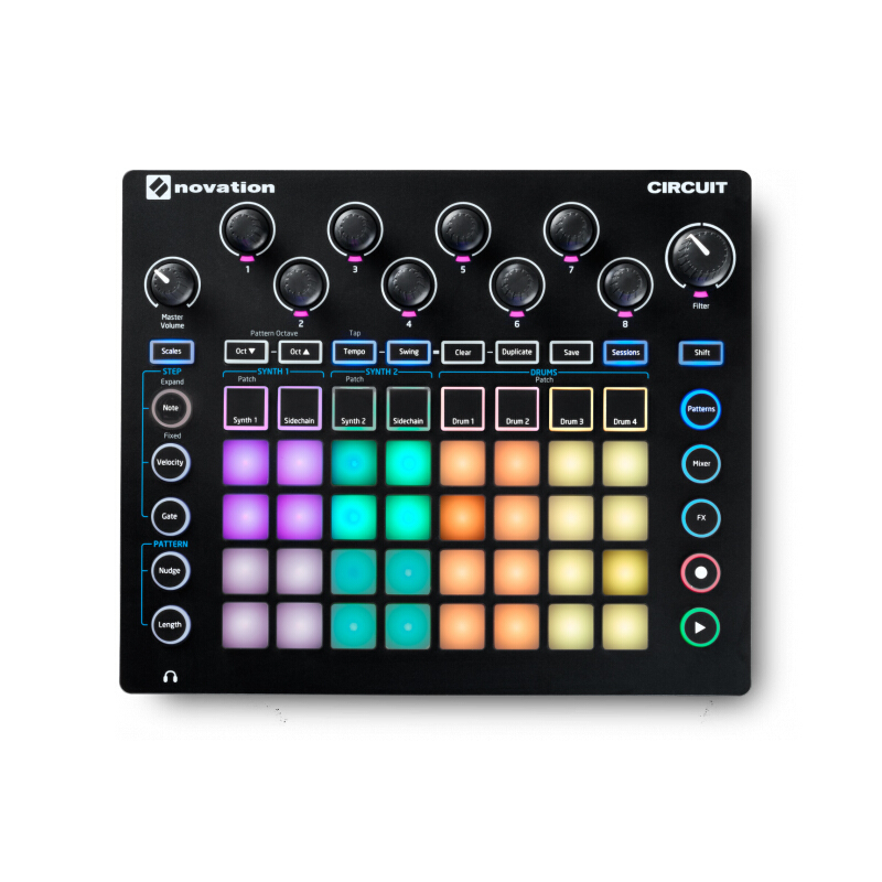 Novation 诺维逊launchpad Circuit DJ 鼓机打击垫midi控制器novation电声 