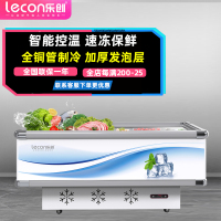 乐创(Lecon)冰柜商用大容量岛柜冷冻保鲜超市冰箱鲜肉海鲜卧式展示柜 2.1米双压 全铜管[微电脑升级款]