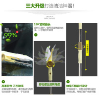 太太乐TTL 大号不锈钢伸缩杆高层玻璃刮 180度旋转双面玻璃擦双层擦窗器窗户黄色清洁工具ABS工程级材料