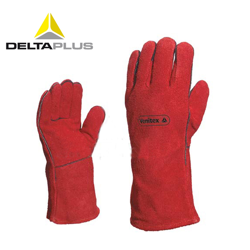 代尔塔 205515 电焊工手套 隔热耐磨手套 牛皮焊接手套