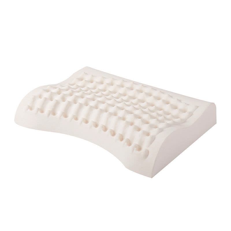 泰国乳胶枕头 颈椎护颈枕芯 单人男女式成人高低矮枕橡胶乳胶枕含枕套图片
