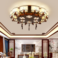克罗斯塔 新中式吸顶灯中国风复古刺绣方形大气客厅灯简约家用卧室餐厅灯