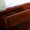 木屋子家具 红木实木床 现代新中式刺猬紫檀木双人床 1.8米婚床架子床