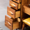 MUWUZI木屋子家具梳妆桌北欧简约现代实木梳妆台小乌金木凳子组合简约卧室家具小户型中式