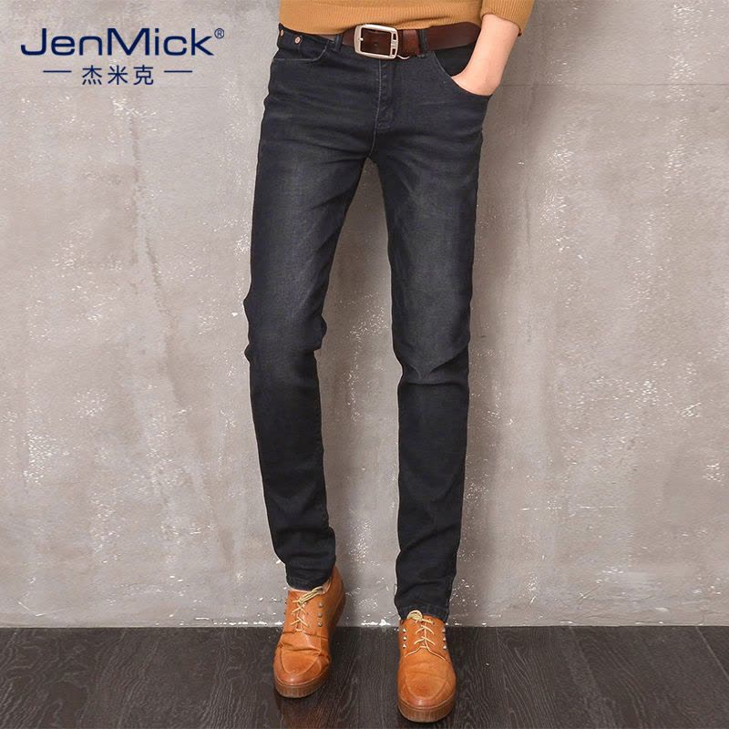 杰米克(JenMick)2018春季新款牛仔裤男青年韩版夏季修身小脚薄款弹力新款牛子裤潮图片