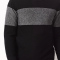 杰米克(JenMick)2018春季新款（稍宽松）黑色灰条时尚羊毛衫