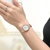 格玛仕(GEMAX)手表休闲商务时尚潮流防水钢带女士表石英女表国产品牌MX8105