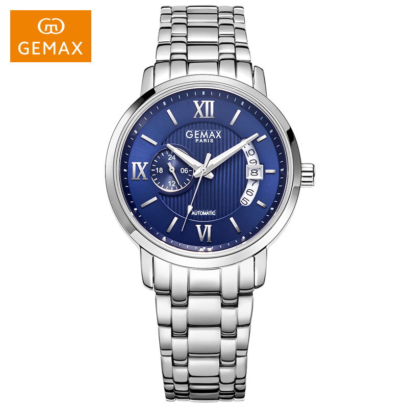 男表mx2062视频介绍_格玛仕(gemax)手表防水自动机械表钢带男士表时