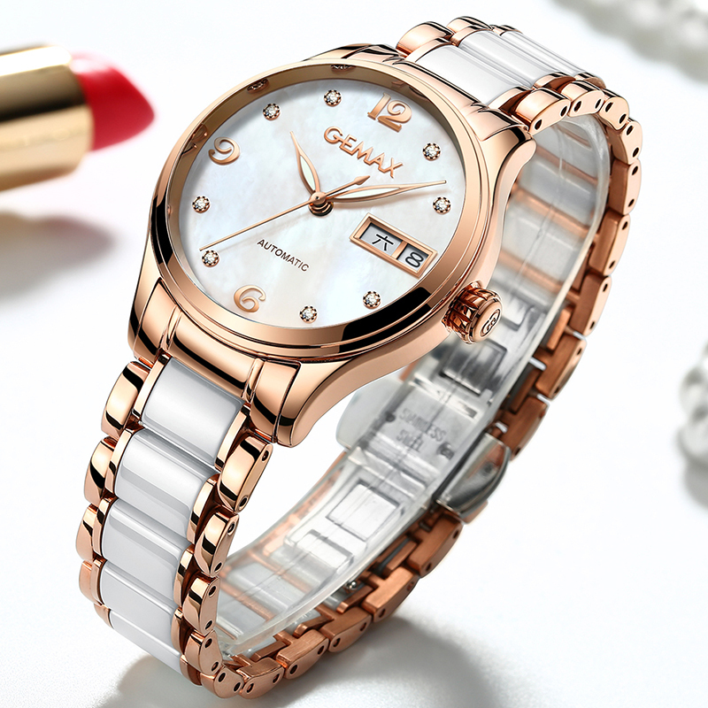 格玛仕(GEMAX)手表自动机械表女士时尚