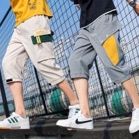 七分裤男夏季潮流薄款7分裤学生青少年大码宽松短裤工装休闲裤子 臻依缘