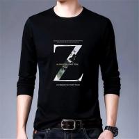 长袖T恤男士圆领秋季印花T恤上衣服韩版潮流男装内搭打底衫秋衣 臻依缘