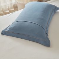 枕头套磨毛简约加厚柔软枕套48x74枕芯套一对装成人单人澜思呢