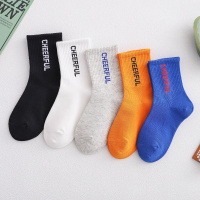 儿童袜子篮球春女童运动潮ins韩国男孩秋中筒袜男童