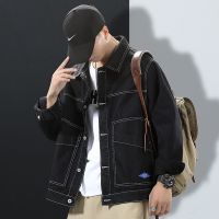 牛仔外套夹克男士潮牌2021春秋新款宽松韩版潮流百搭青年休闲上衣臻依缘