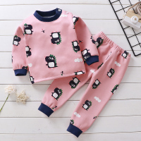 儿童保暖内衣套装宝宝加绒秋衣秋裤0-7岁男童女童睡衣婴儿衣服冬 臻依缘