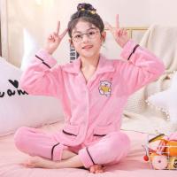 秋冬季儿童睡衣法兰绒女童加绒款卡通宝宝女孩冬款家居服男童套装 臻依缘