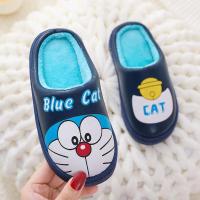 儿童棉拖鞋男女冬小孩亲子鞋中大小童婴儿拖鞋皮面防水防滑毛拖鞋臻依缘