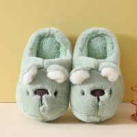 儿童棉拖鞋男孩女大童小宝宝冬居家保暖加厚绒软底防滑毛拖鞋可爱臻依缘
