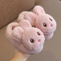 秋冬儿童棉拖鞋男女童毛绒卡通保暖亲子F滑中小童宝宝包跟棉鞋 臻依缘