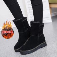 雪地靴女款学生韩版百搭秋冬新款加绒保暖棉鞋平底防滑短靴子 臻依缘