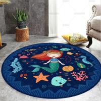 现代简约圆形地毯加厚儿童卧室地毯网红卡通圆毯吊篮椅子圆垫 澜思呢