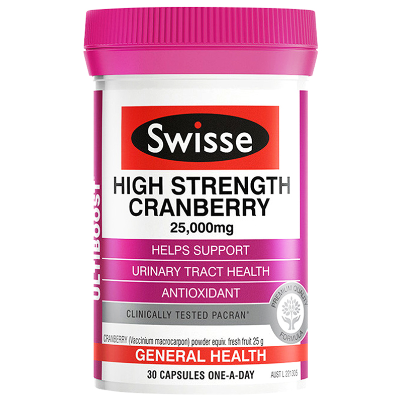 swisse高浓度蔓越莓精华胶囊30粒瓶澳洲原装参数