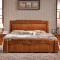 中式实木床1.8米卧室橡木床1.5米高低两用双人床现代简约木质床