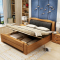 天惠子实木床1.8米双人床 中式橡木家具 高箱床 欧式床1.5m全实木软靠床