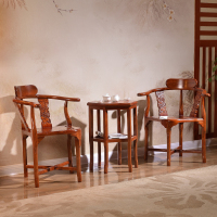 天惠子 新中式古典方几茶几三件套喝茶休闲边几角几