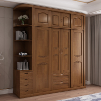 天惠子 衣柜 木质衣柜推拉门现代简约经济型实木板式卧室组装柜子省空间转角大衣柜