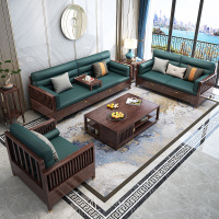 天惠子 沙发 新中式实木沙发红橡木奢华沙发组合现代简约轻奢大户型别墅储物沙发客厅家具