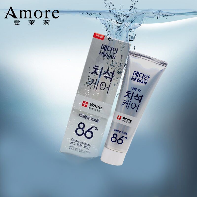 Amore 爱茉莉麦迪安86%白色含镁牙膏120g 清新口气 韩国进口