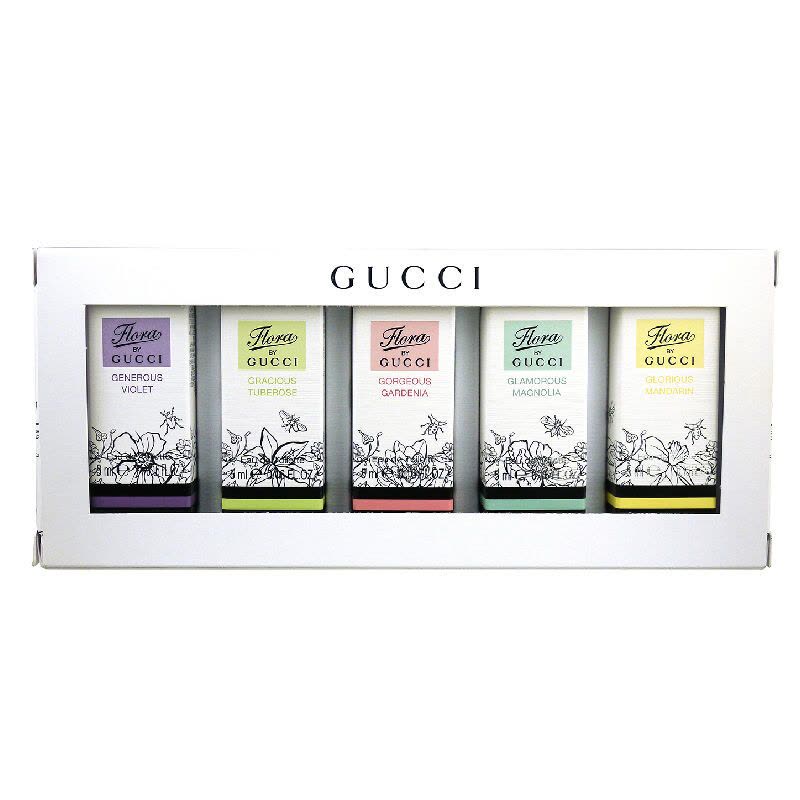 法国古驰(GUCCI)古琦 Flora花之舞花园系列 清新调女士淡香水Q版 5件礼盒套装5*5ml图片