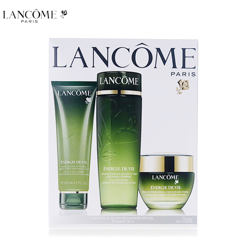 兰蔻(LANCOME)草本根源补养三件面部护肤套装礼盒 洁面125ml+美容液200ml+面霜50ml 男女各种肤质通用