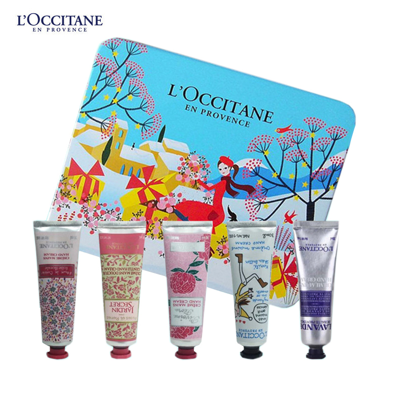 loccitane欧舒丹滋润保湿护手霜限量版礼盒套装30mlx5送专柜袋子
