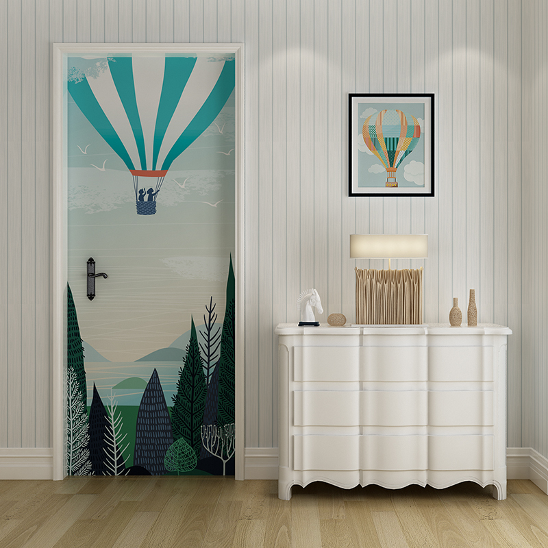 玻璃门贴纸木门翻新贴纸推拉门贴房门装饰贴纸