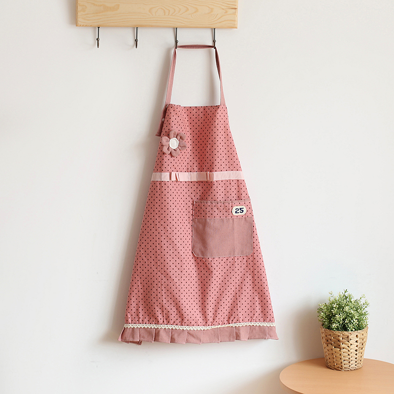 时尚田园小花围裙厨房家务围裙可爱居家公主风围腰女士围裙