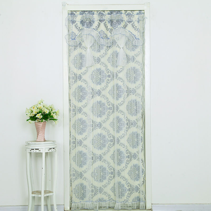 七日爱qiriai四季门帘布艺防蚊门帘隔断帘家用客厅蕾丝厨房厕所装饰帘