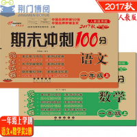 全套2册 期末冲刺100分 语文+数学 一年级上册 人教版RJ 2017年秋 小学1年级上学期同步练习册单元考测试卷子