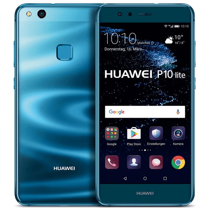 HUAWEI华为P10青春版智能手机 P10 Lite移动联通双卡双待4G手机指纹感应 港版原装全新蓝色