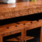 摩纳小镇 新中式红木实木酒柜刺猬紫檀现代酒柜家具茶水柜碗碟柜家具