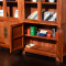 摩纳小镇 新中式红木书柜 刺猬紫檀实木玻璃柜 书房书架展示柜家具