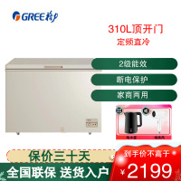 格力(GREE)晶弘 310L容量 直冷定频 二级能效 单温柜 家商两用 卧式冷柜 BC/BD-310D/时代金