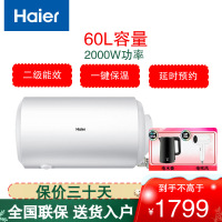 海尔(Haier)电热水器60升线控式隐藏安装吊顶隐藏式2000W速热右出水延时预约中温保温 ES60H-L5(ET)