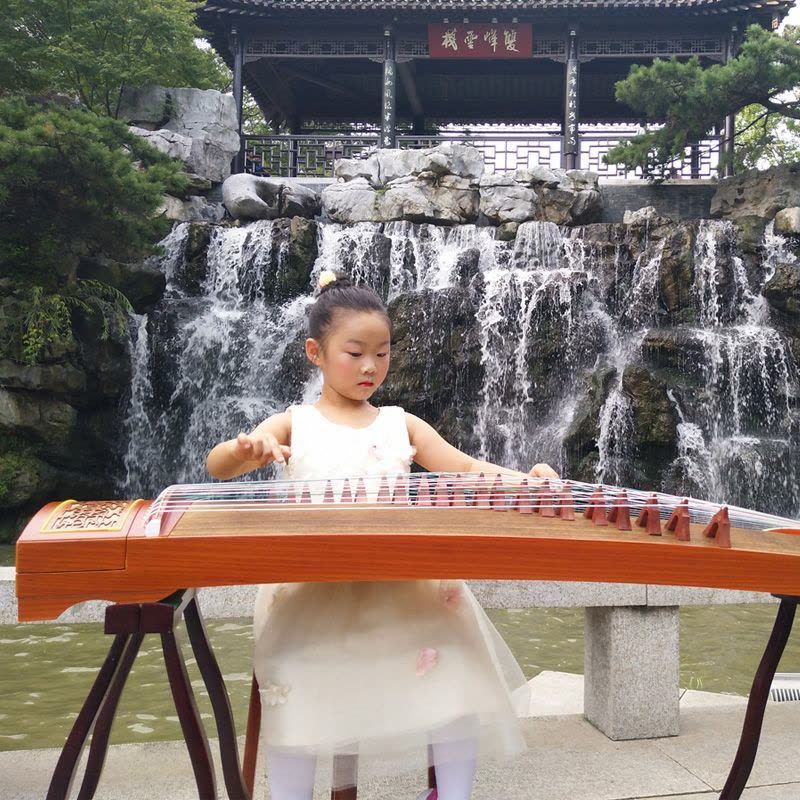 艺海韵古筝仕女图 梧桐木儿童成人教学入门初学者考级演奏扬州乐器图片
