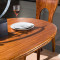 龙森家具 乌金木餐桌圆餐桌椅组合 现代简约实木餐桌圆桌餐厅家具