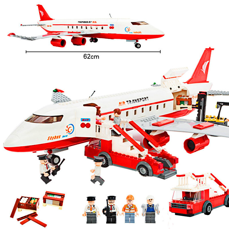 古迪积木航天飞机火箭模型兼容乐高儿童拼装塑料小颗粒玩具益智6岁以上男孩 8913大型客机 500块以上