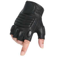 羊皮半指手套真皮手套男户外运动骑行摩托车格斗战术露指防滑防护