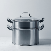 铂美思美居蒸锅304不锈钢双层复底燃气电磁炉通用汤锅 28cm