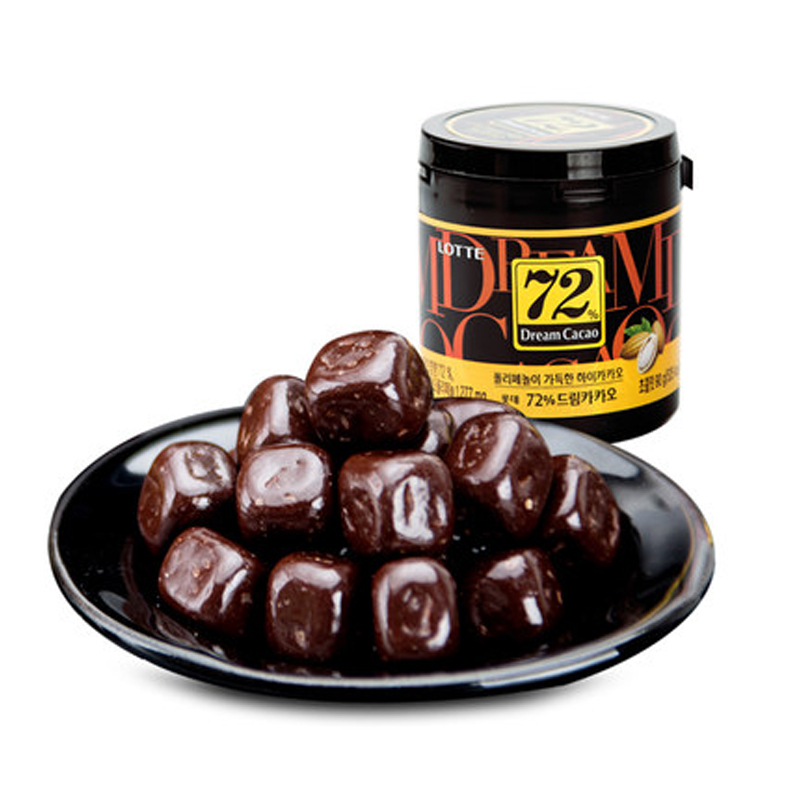 乐天 Lotte 进口巧克力乐天 Lotte 72 黑巧克力桶装86g 韩国进口巧克力 价格图片品牌报价 苏宁易购惜香缘食品专营店